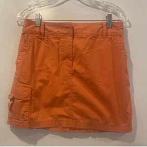 J. Crew Dorie Orange Cotton Cargo Skirt Womens Size 6 (859)